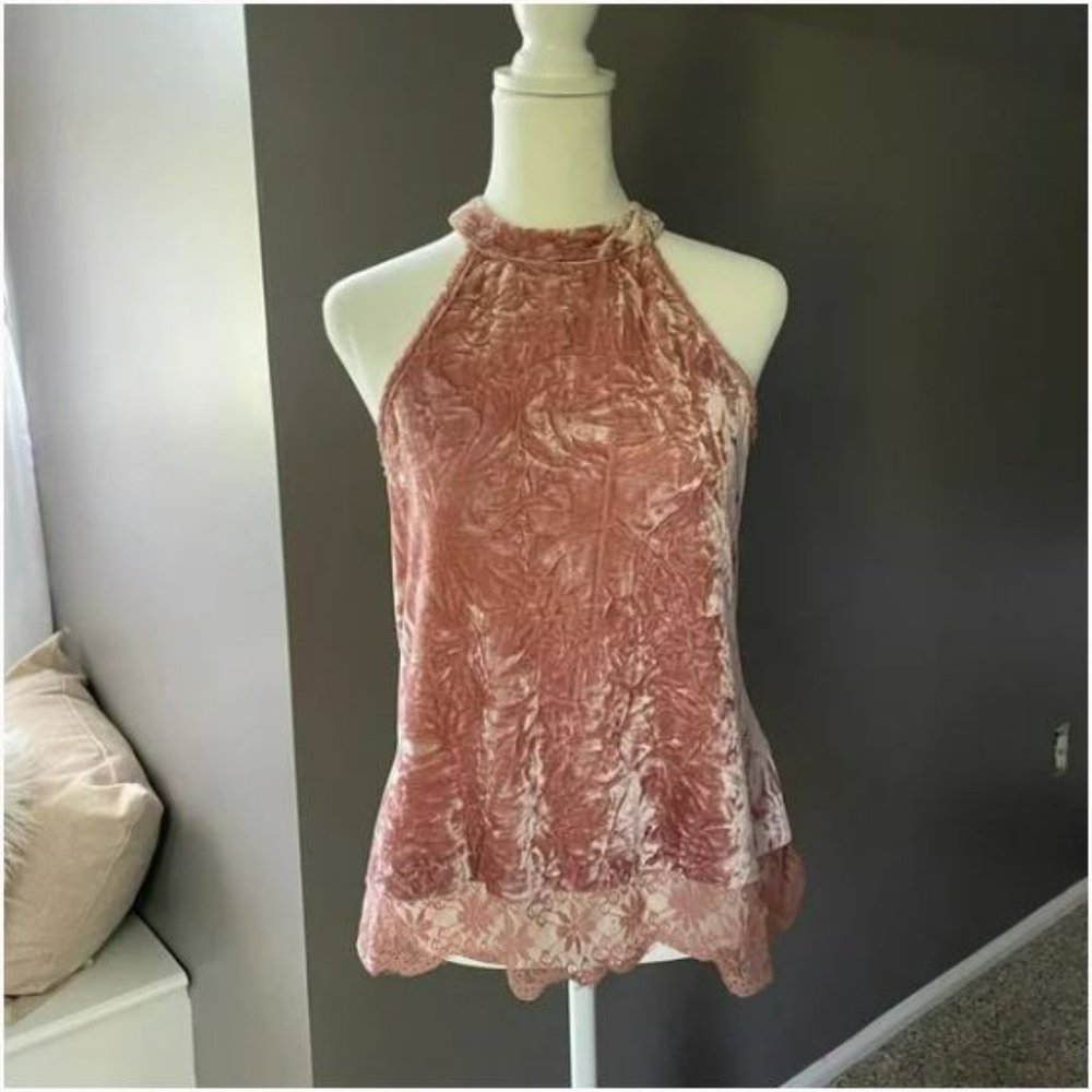 Francesca's Collection Velvet Tank Top